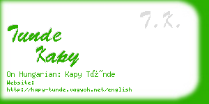 tunde kapy business card